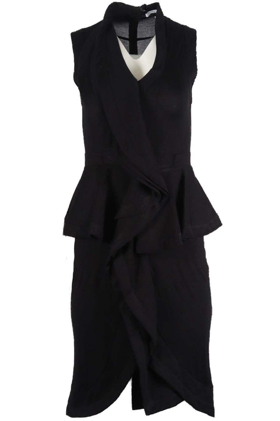GIVENCHY RUFFLED SILK BLEND MINI DRESS FR 38 UK 10