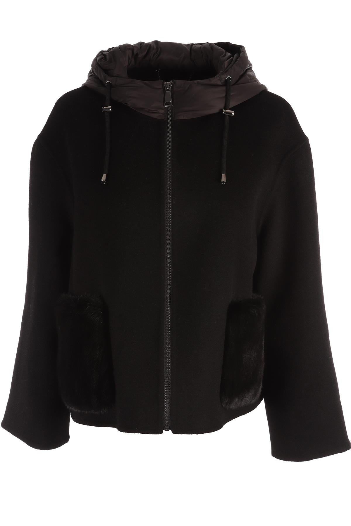 LOU ANDREA BLACK CASHMERE JACKET XLARGE