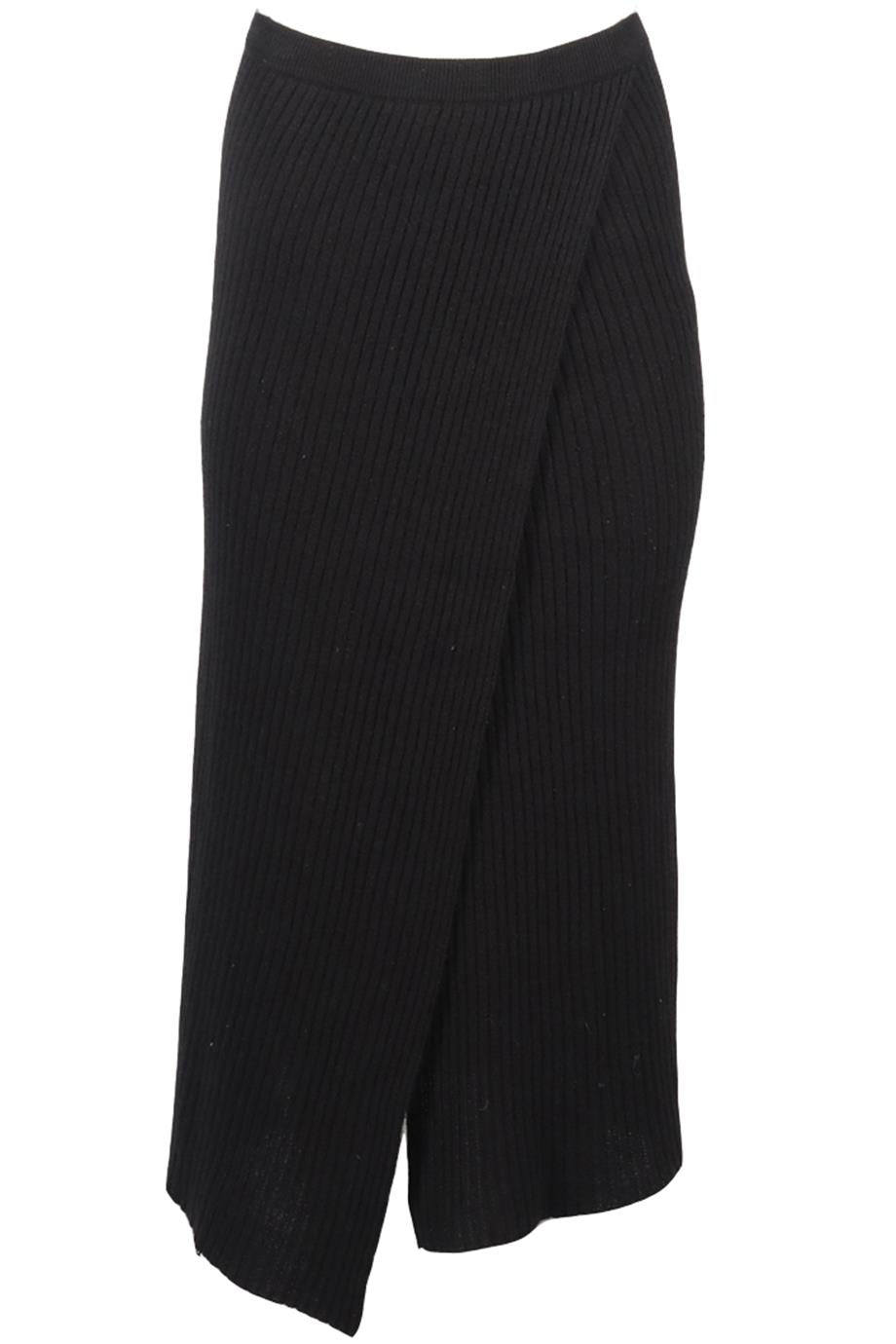 MADELEINE THOMPSON RIBBED CASHMERE BLEND MIDI SKIRT SMALL