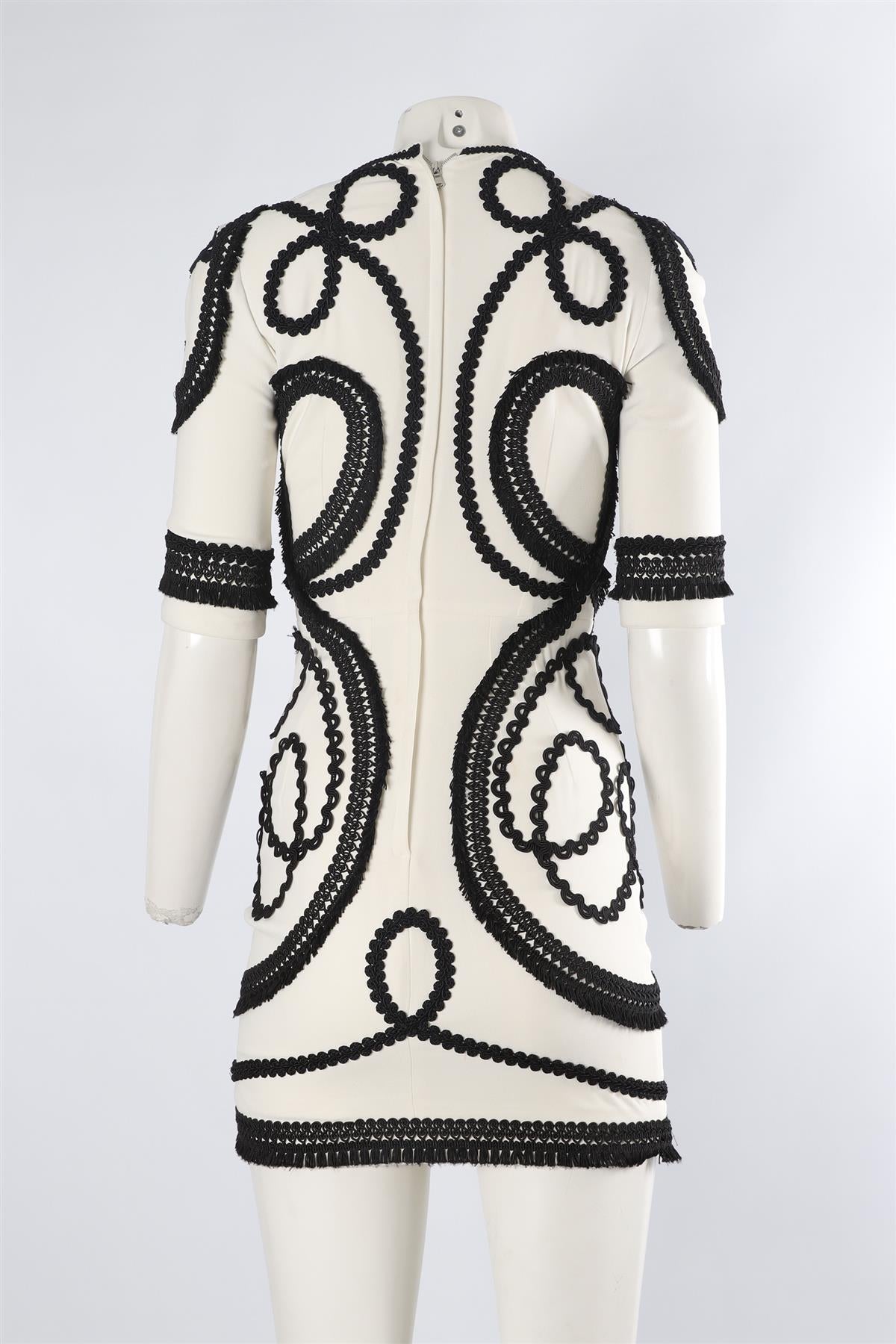 DOLCE & GABBANA IVORY COTTON MINI DRESS IT 38 UK 6