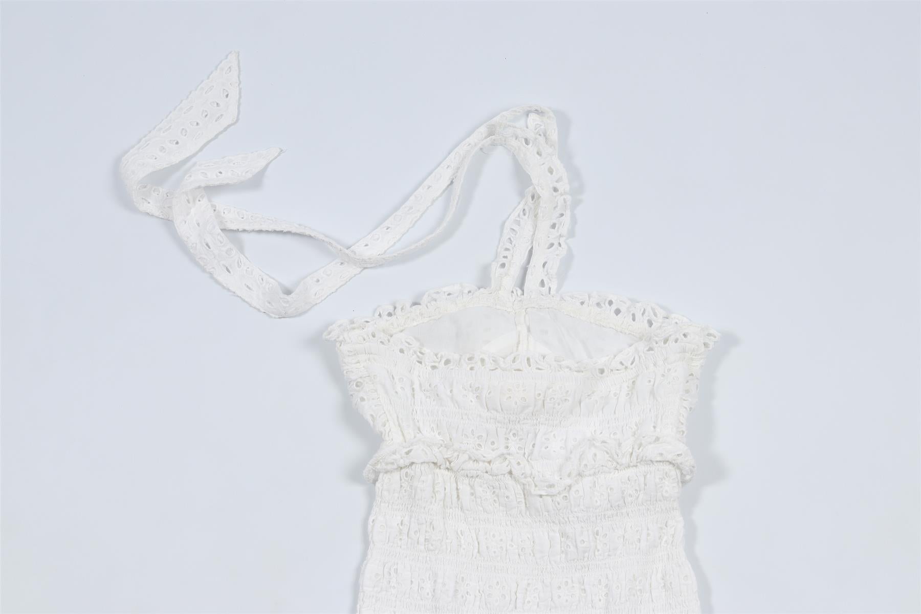 LOVESHACKFANCY WHITE KIDS GIRLS DRESS 10 YEARS