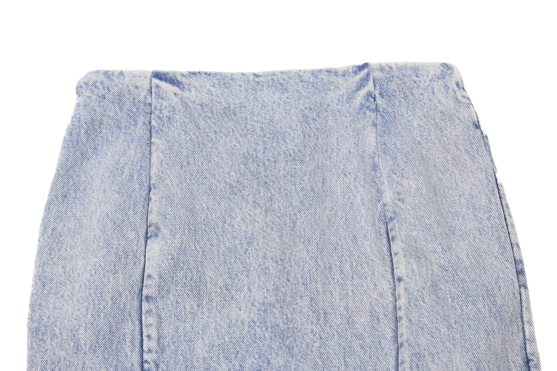 KHAITE BLUE DENIM MAXI SKIRT W24