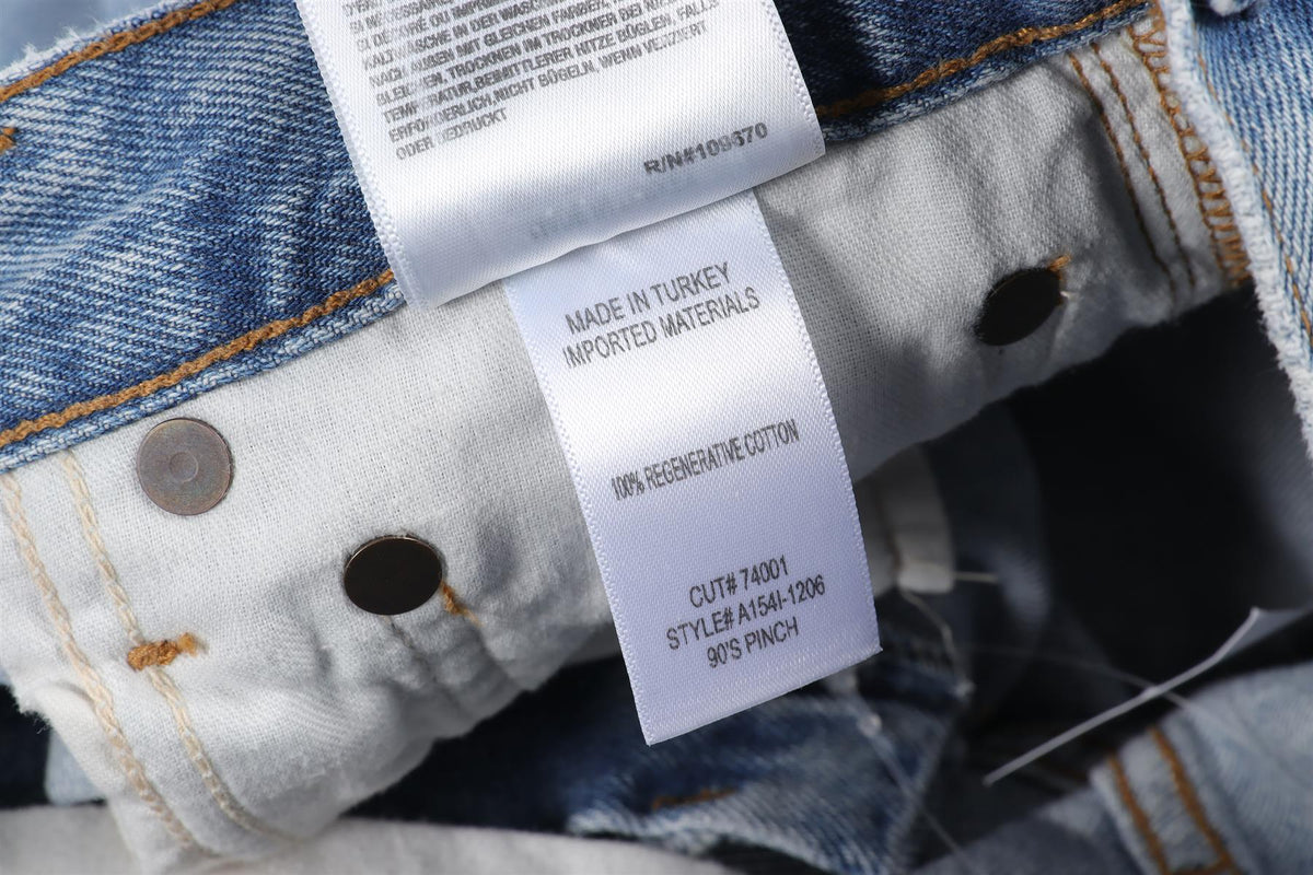AGOLDE BLUE HIGH RISE STRAIGHT LEG JEANS W24 UK 6