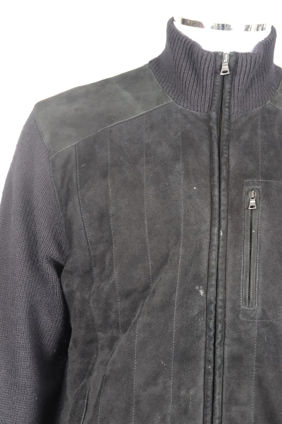 RALPH LAUREN MEN'S SUEDE AND CASHMERE BLEND JACKET LARGE