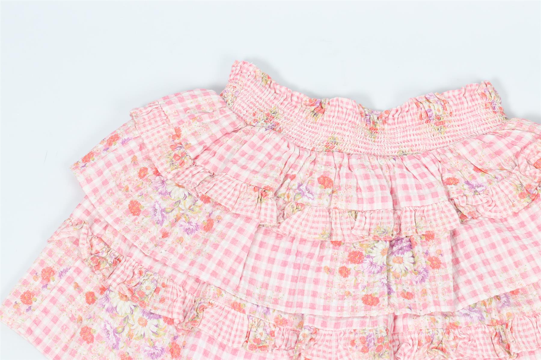 LOVESHACKFANCY PINK BABY GIRLS COTTON SKIRT 18-24 MONTHS