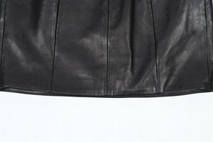 ALEXANDRE VAUTHIER CRYSTAL AND LEATHER MINI SKIRT IT 36 UK 4