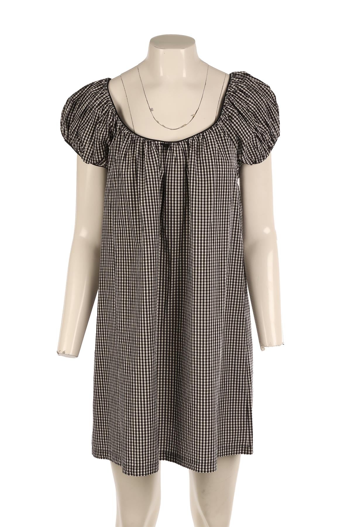 DOEN BLACK COTTON DRESS MEDIUM