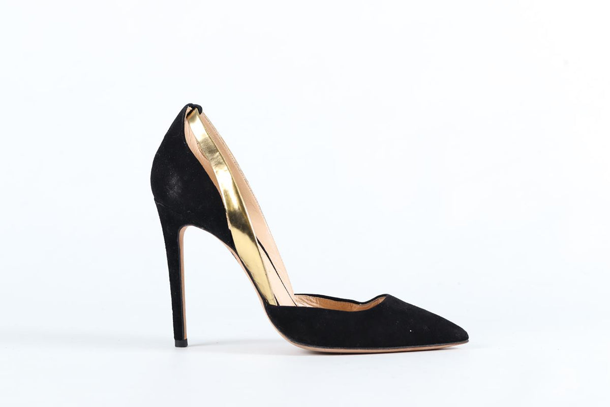 ALEJANDRO INGELMO SUEDE AND LEATHER PUMPS EU 37 UK 4 US 7