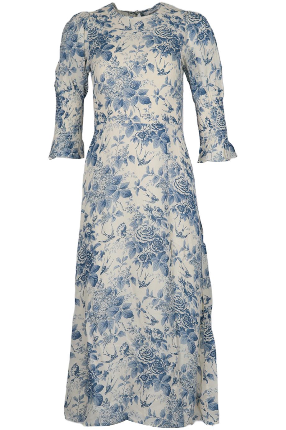 REFORMATION FLORAL PRINT CREPE MIDI DRESS US 2 UK 6
