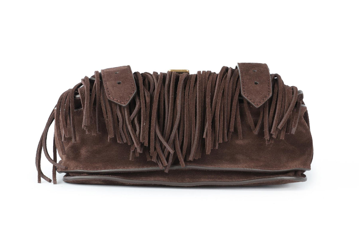 PROENZA SCHOULER BROWN PS1 SMALL SUEDE SHOULDER BAG