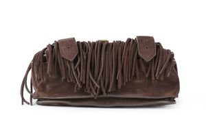 PROENZA SCHOULER BROWN PS1 SMALL SUEDE SHOULDER BAG