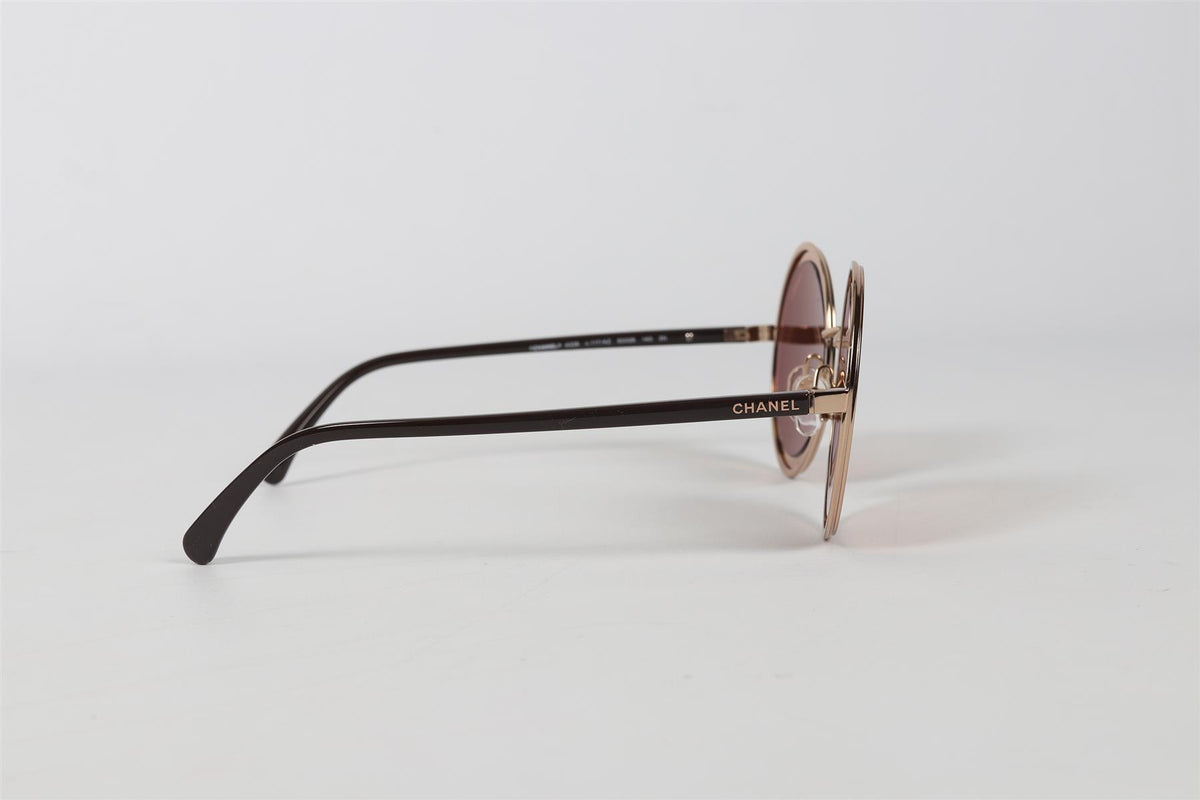 CHANEL ROUND FRAME ACETATE SUNGLASSES