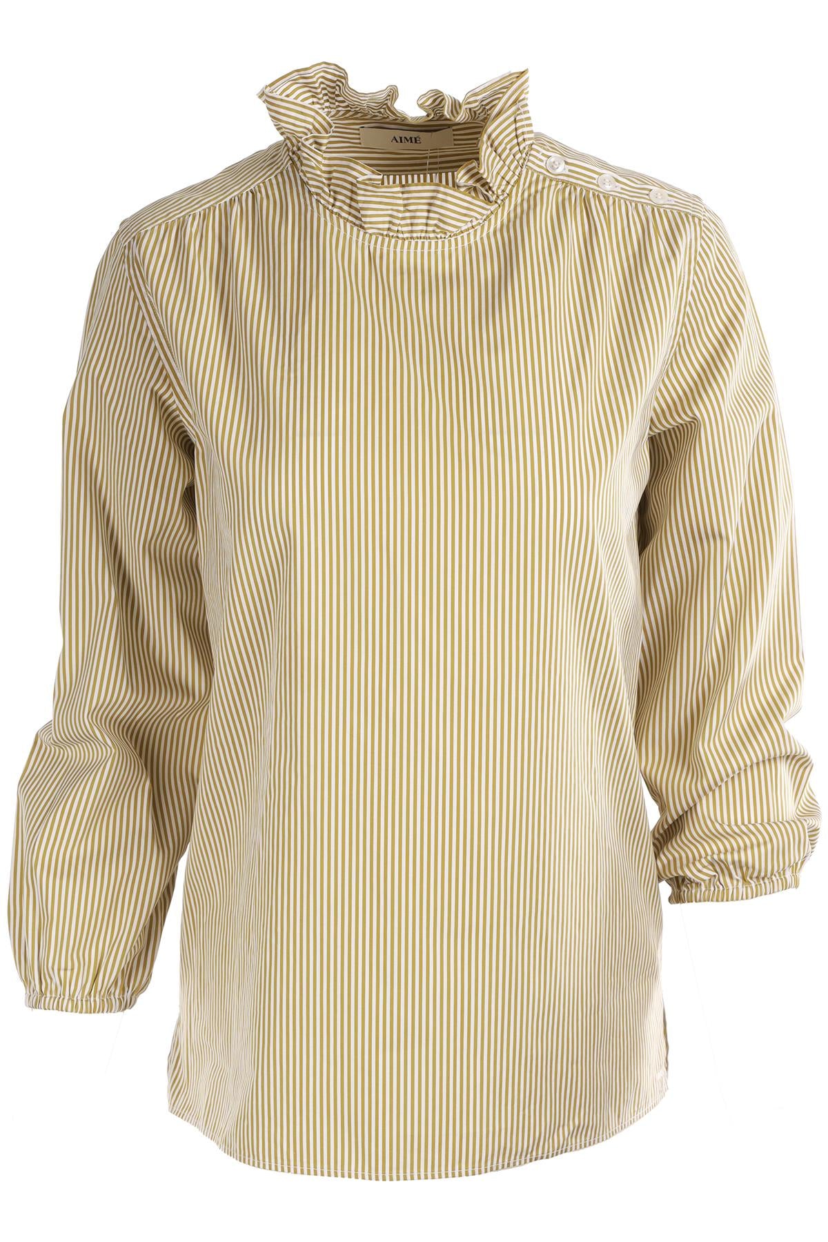 AIMÉ GREEN COTTON SHIRT FR 36 UK 8