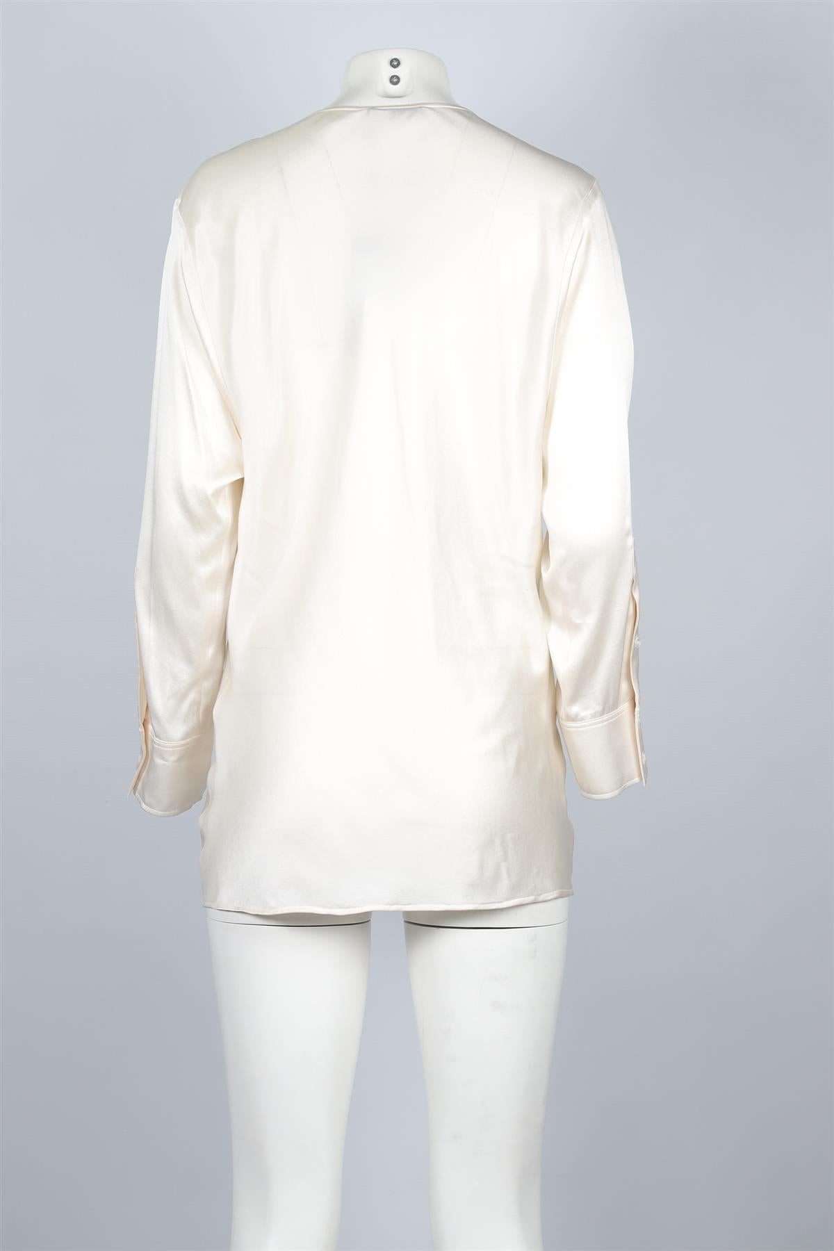 BALMAIN IVORY SILK TOP FR 40 UK 12