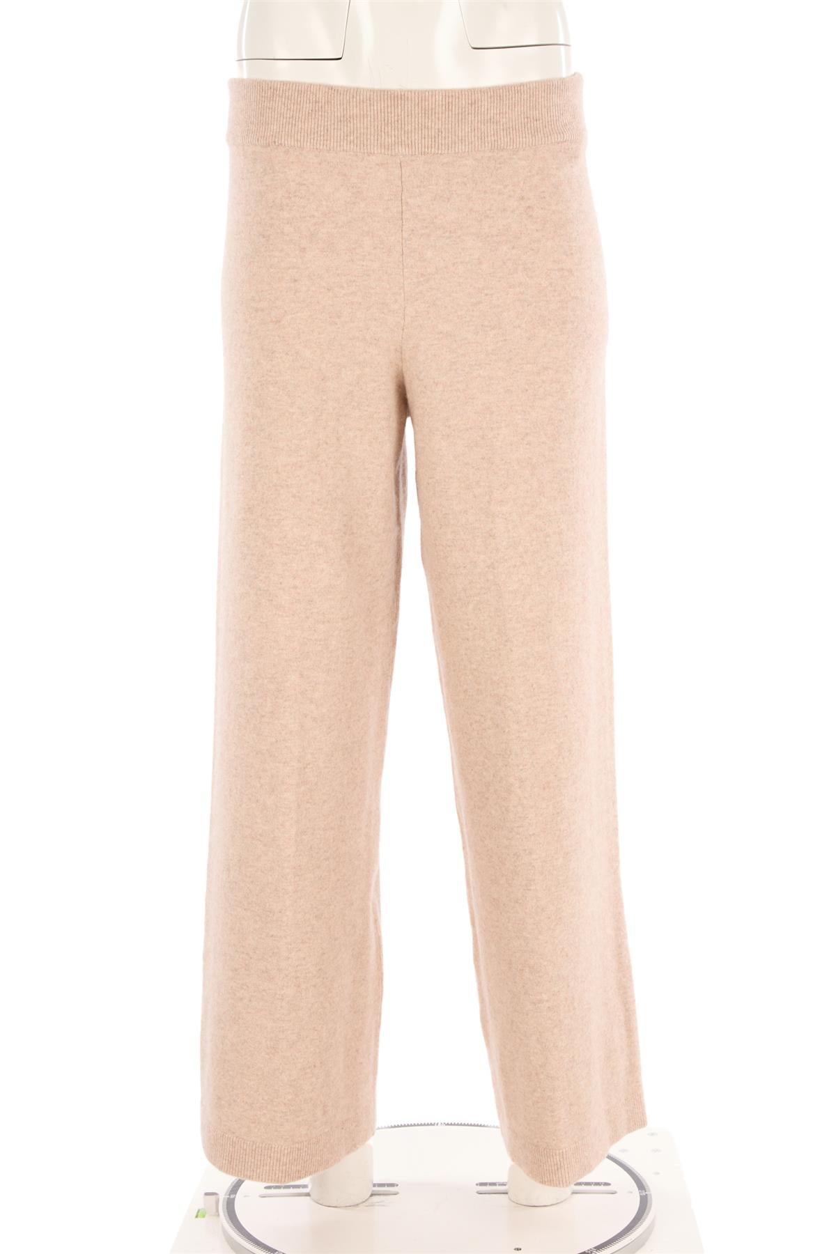 VERONICA BEIGE CASHMERE PANTS MEDIUM