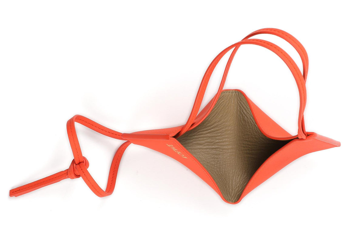 LOEWE ORANGE 2023 LEATHER NECK POUCH