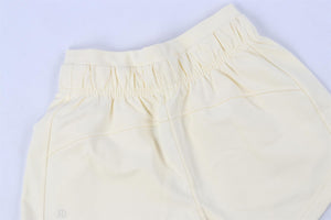 LULULEMON YELLOW COTTON SHORTS US 2 UK 6
