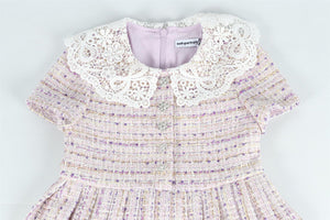 SELF-PORTRAIT PURPLE KIDS GIRLS TWEED DRESS 4-5 YEARS