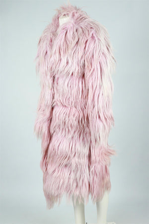 GUCCI PINK 2001 KIDASSIA GOAT FUR COAT IT 42 UK 10