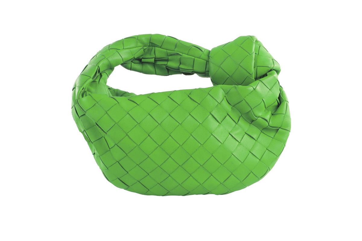 BOTTEGA VENETA GREEN JODIE MINI LEATHER BAG