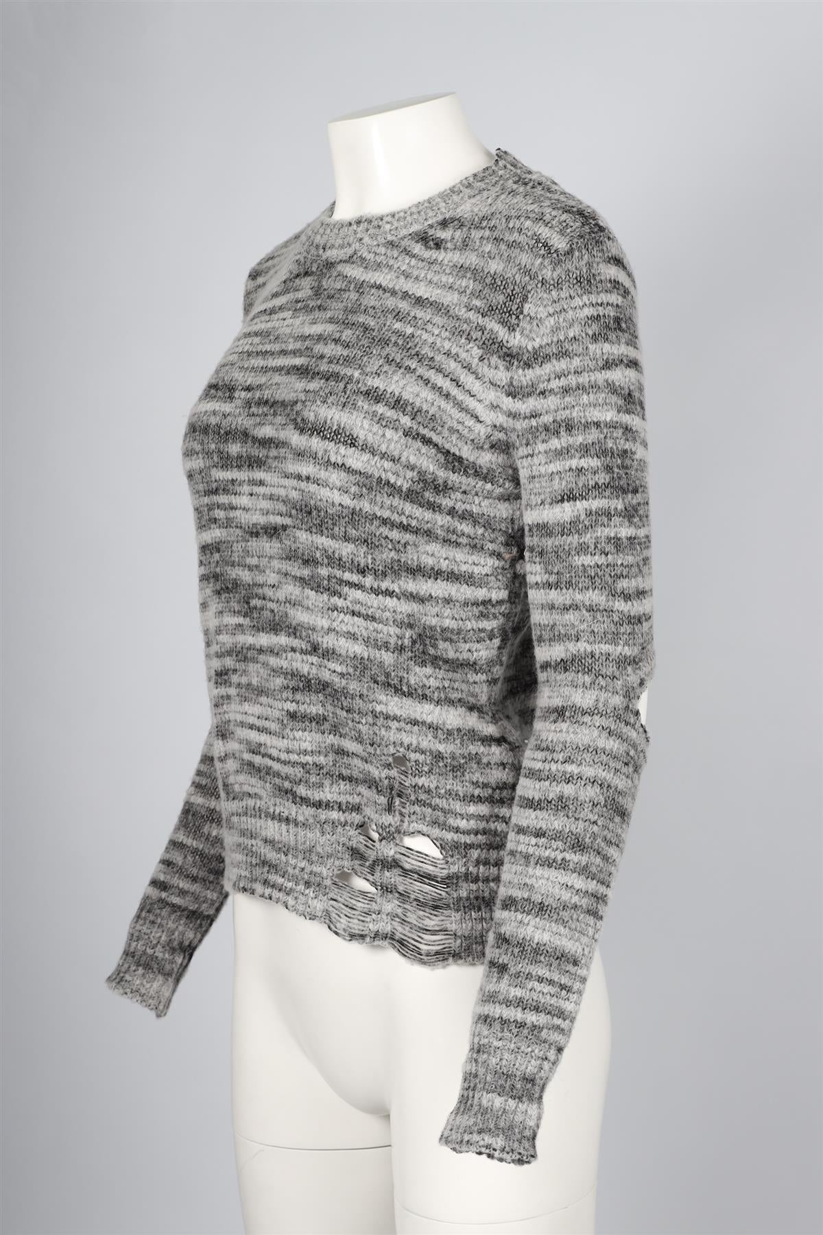 RAQUEL ALLEGRA GREY WOOL BLEND SWEATER SMALL