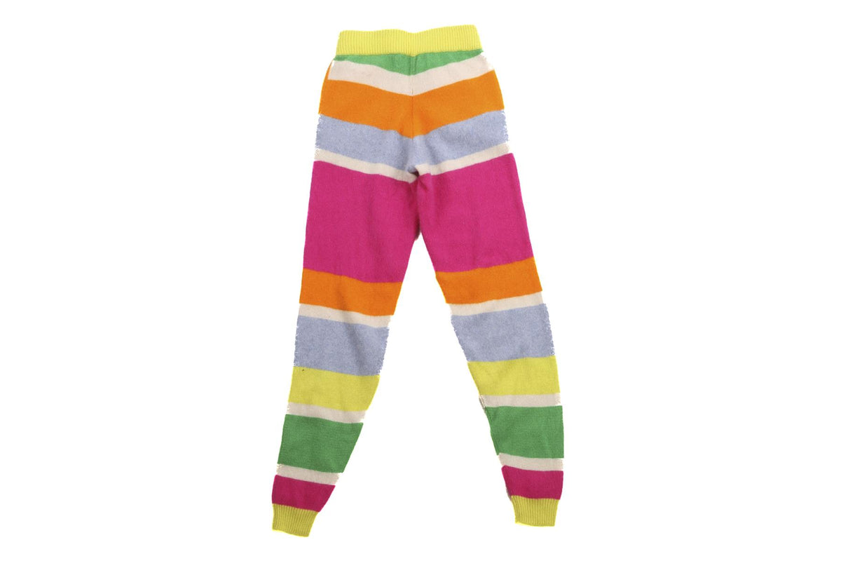 THE ELDER STATESMEN MULTI CASHMERE PANTS XXSMALL