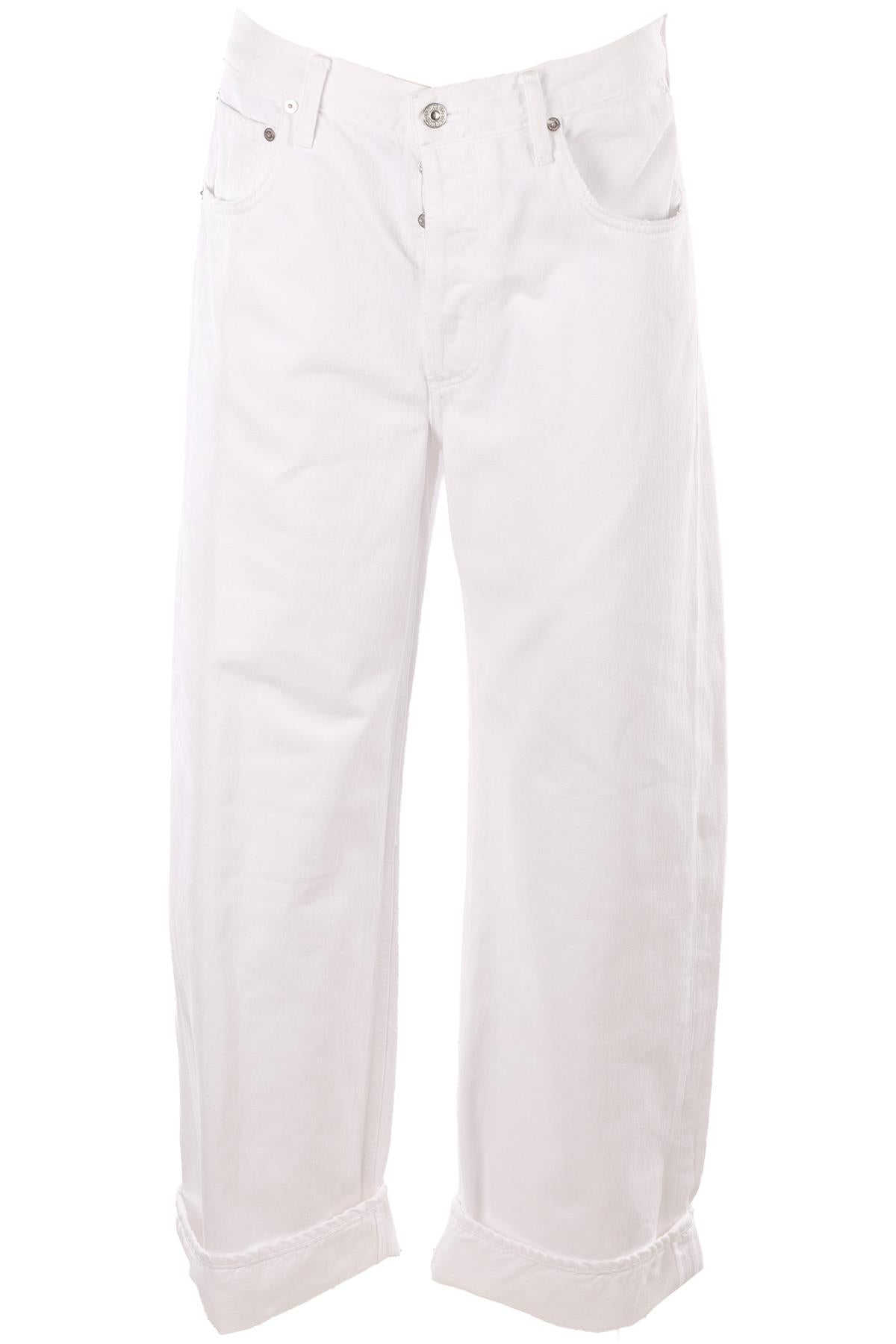 CITIZENS OF HUMANITY WHITE HIGH RISE WIDE LEG JEANS W29 UK 10-12