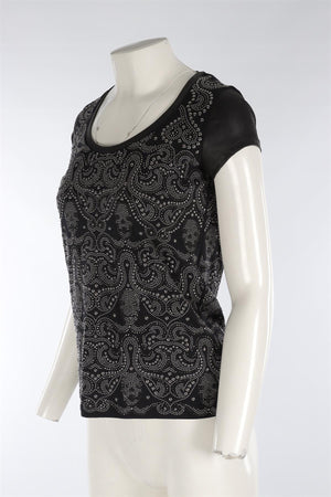 PHILIPP PLEIN BLACK COTTON T-SHIRT SMALL