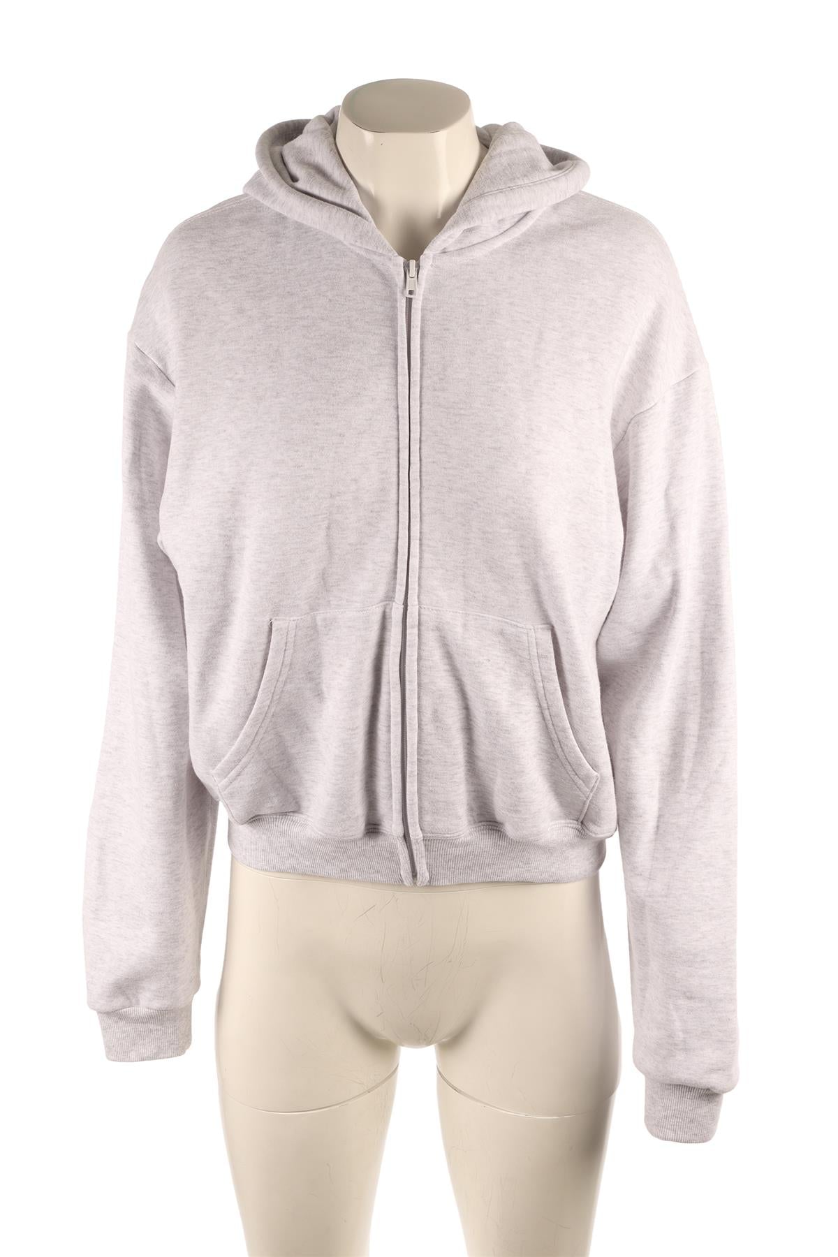 SKIMS GREY COTTON HOODIE SMALL