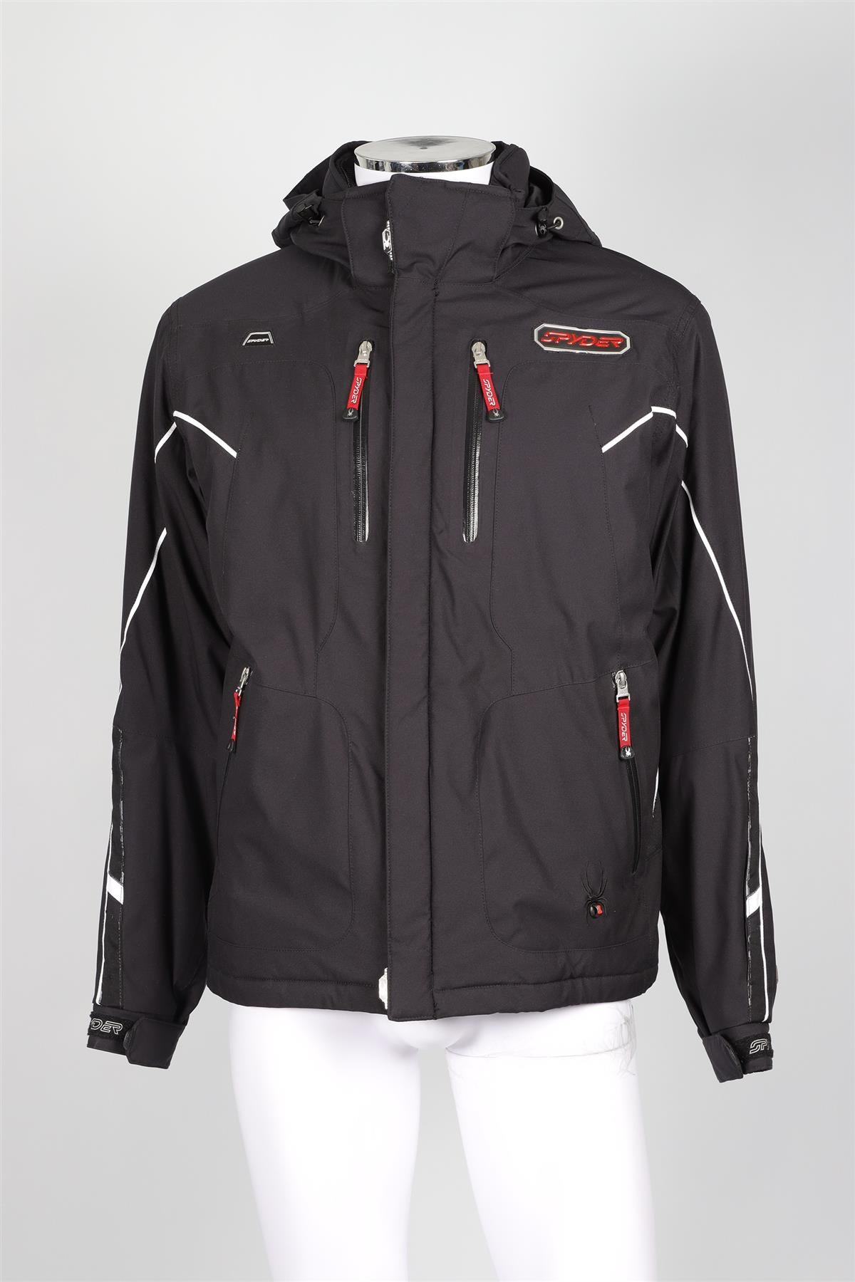 SPYDER BLACK MEN'S PADDED JACKET MEDIUM