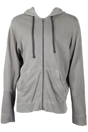 JAMES PERSE GREY MEN'S COTTON HOODIE SIZE 3 LARGE