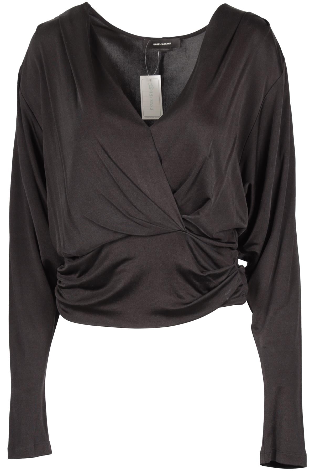 ISABEL MARANT BLACK JERSEY TOP FR 40 UK 12