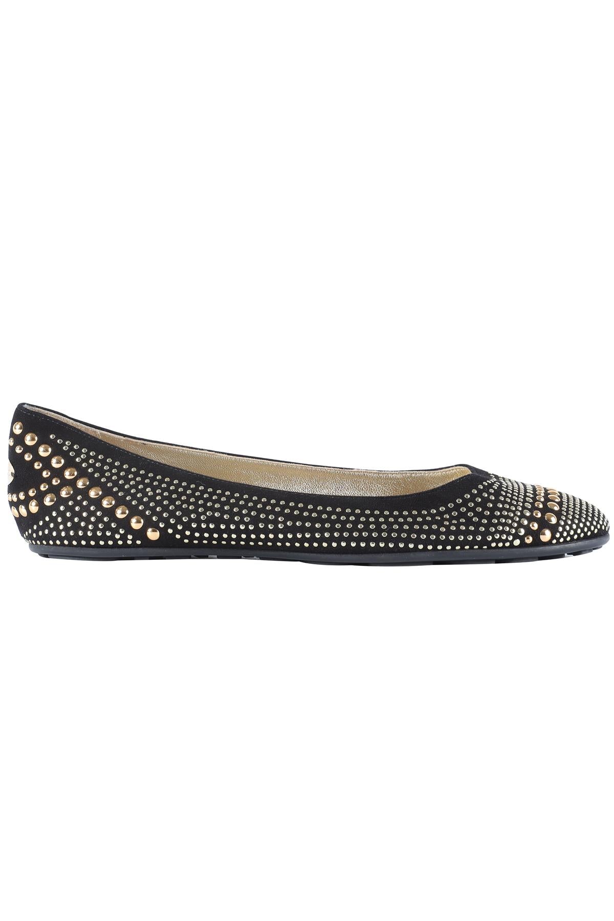 JIMMY CHOO BLACK SUEDE BALLET FLATS EU 39 UK 6 US 9