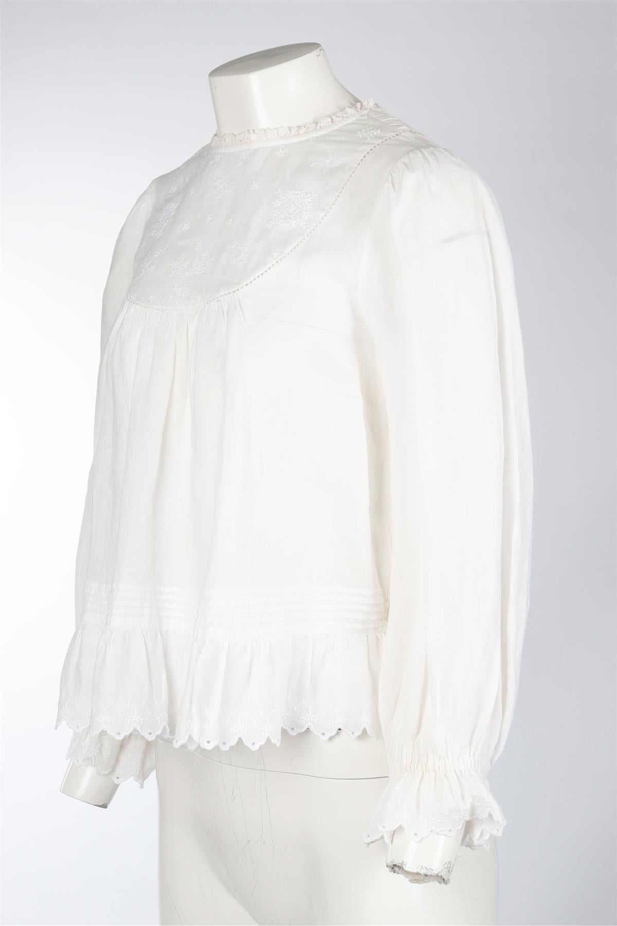 DÔEN WHITE RAMIE TOP XSMALL