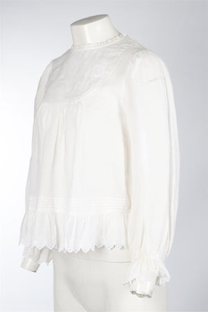 DÔEN WHITE RAMIE TOP XSMALL