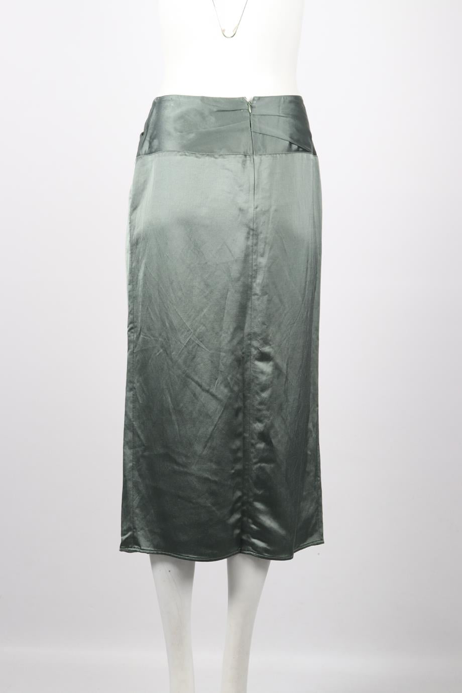ISABEL MARANT RUCHED SATIN MIDI DRESS FR 38 UK 10