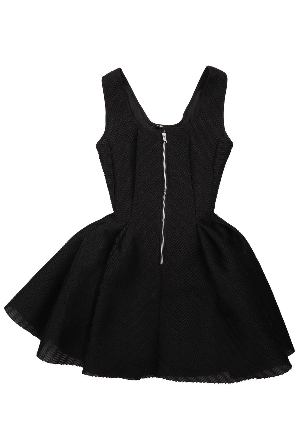 MAJE BLACK MESH MINI DRESS 2 UK 10