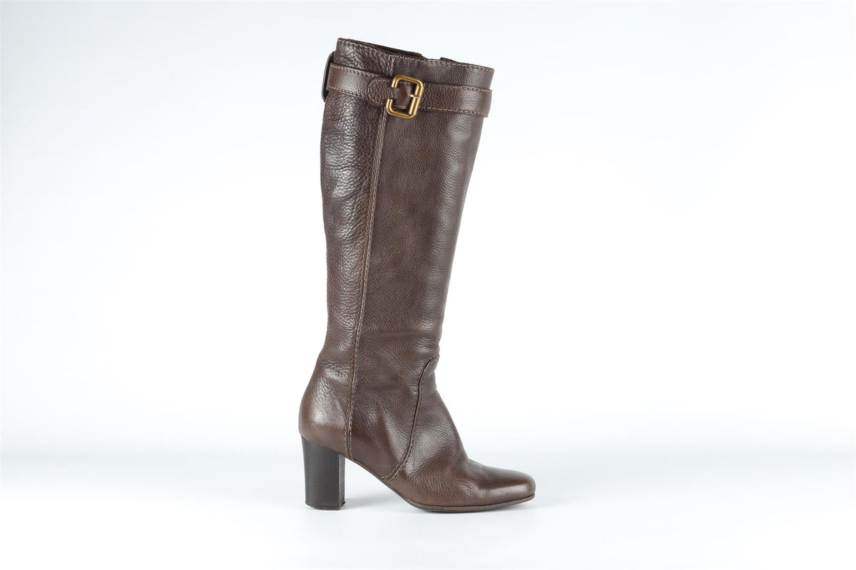 CHLOÉ BROWN LEATHER KNEE HIGH BOOTS EU 35 UK 2 US 5