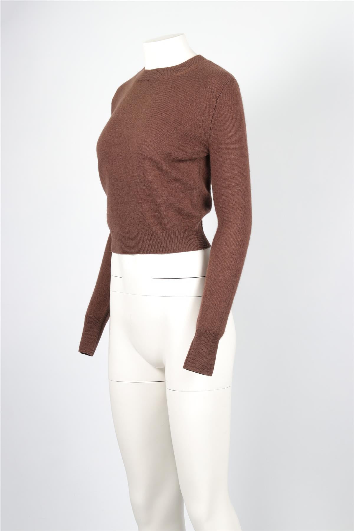 ÉTERNE BROWN CASHMERE SWEATER XSMALL-SMALL