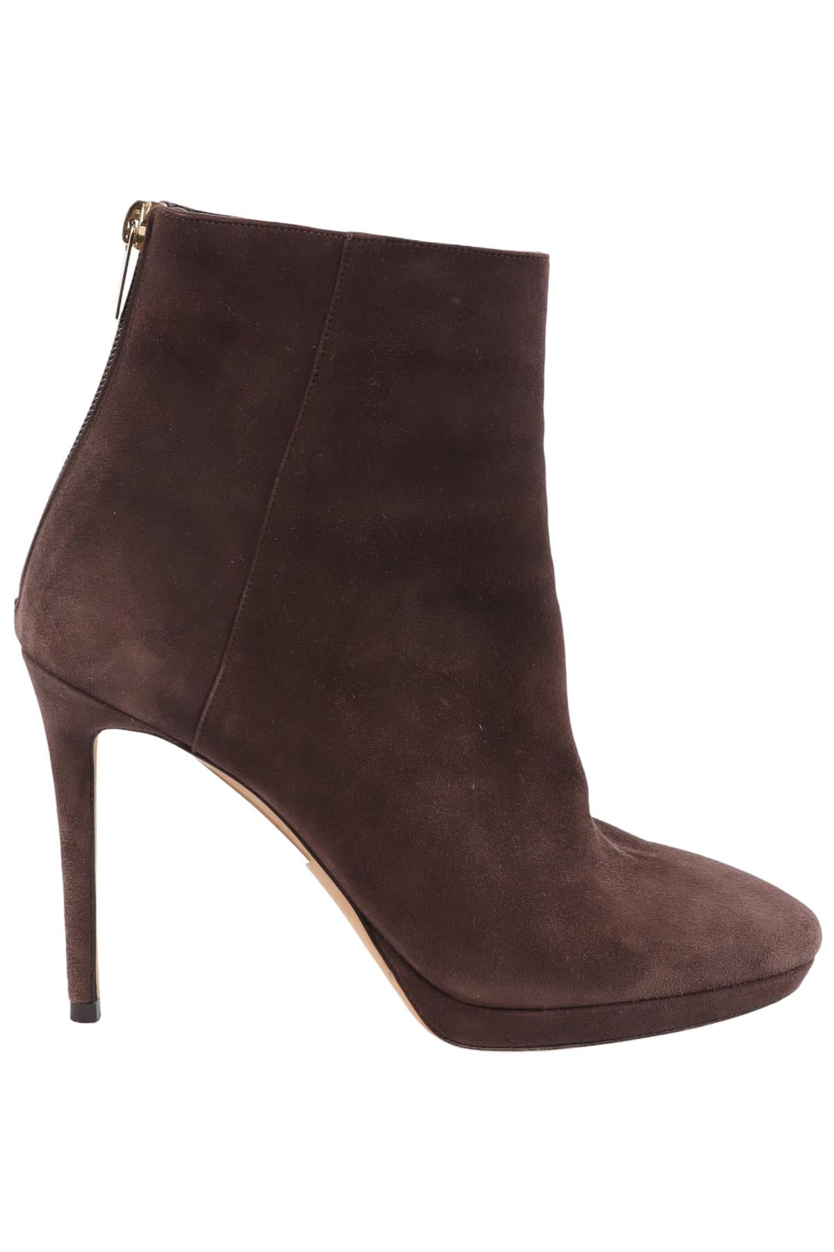 JIMMY CHOO BROWN SUEDE ANKLE BOOTS EU 38 UK 5 US 8