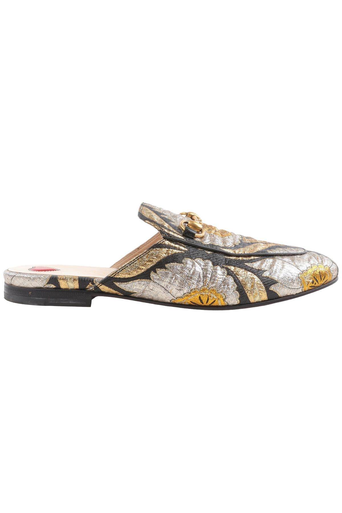GUCCI BLACK PRINCETOWN FABRIC SLIPPERS EU 37 UK 4 US 7
