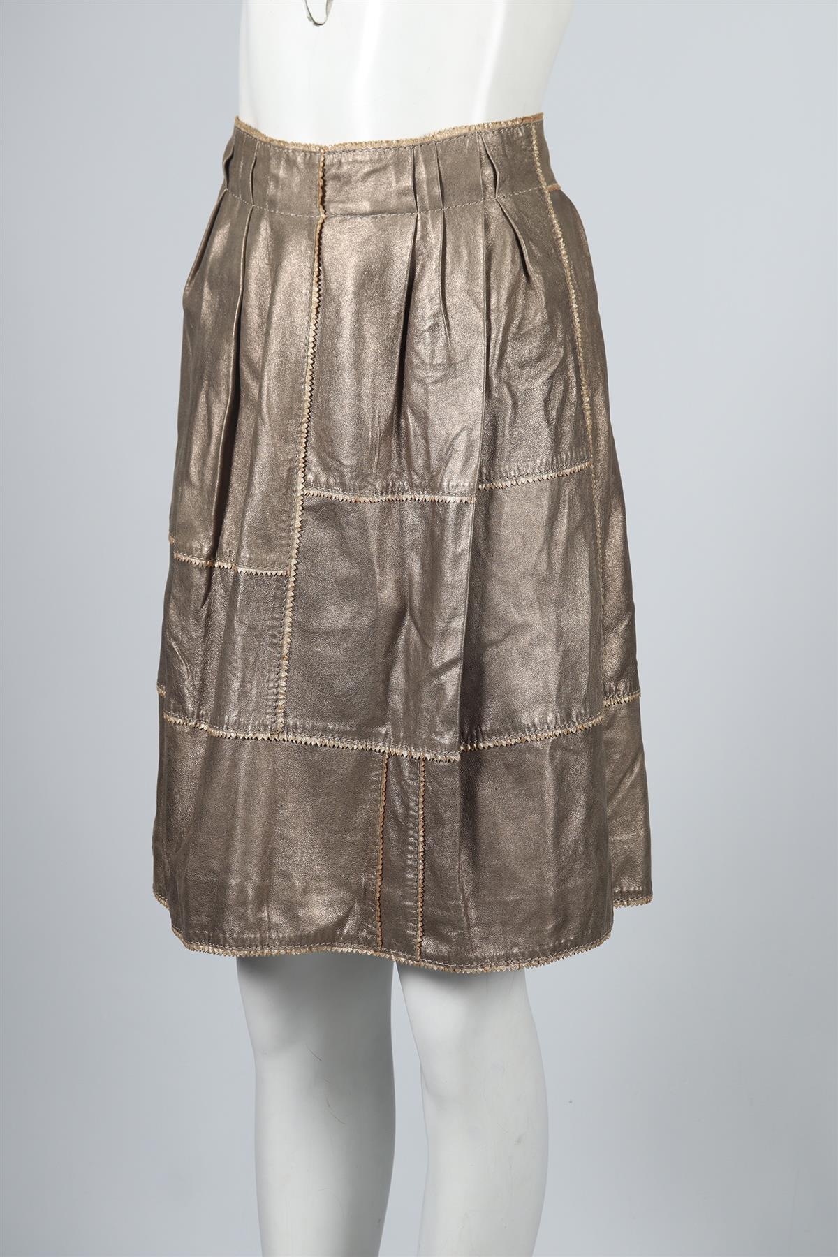 LOUIS VUITTON LEATHER MINI SKIRT FR 36 UK 8