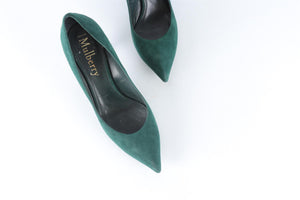 MULBERRY GREEN SUEDE PUMPS EU 40 UK 7 US 10