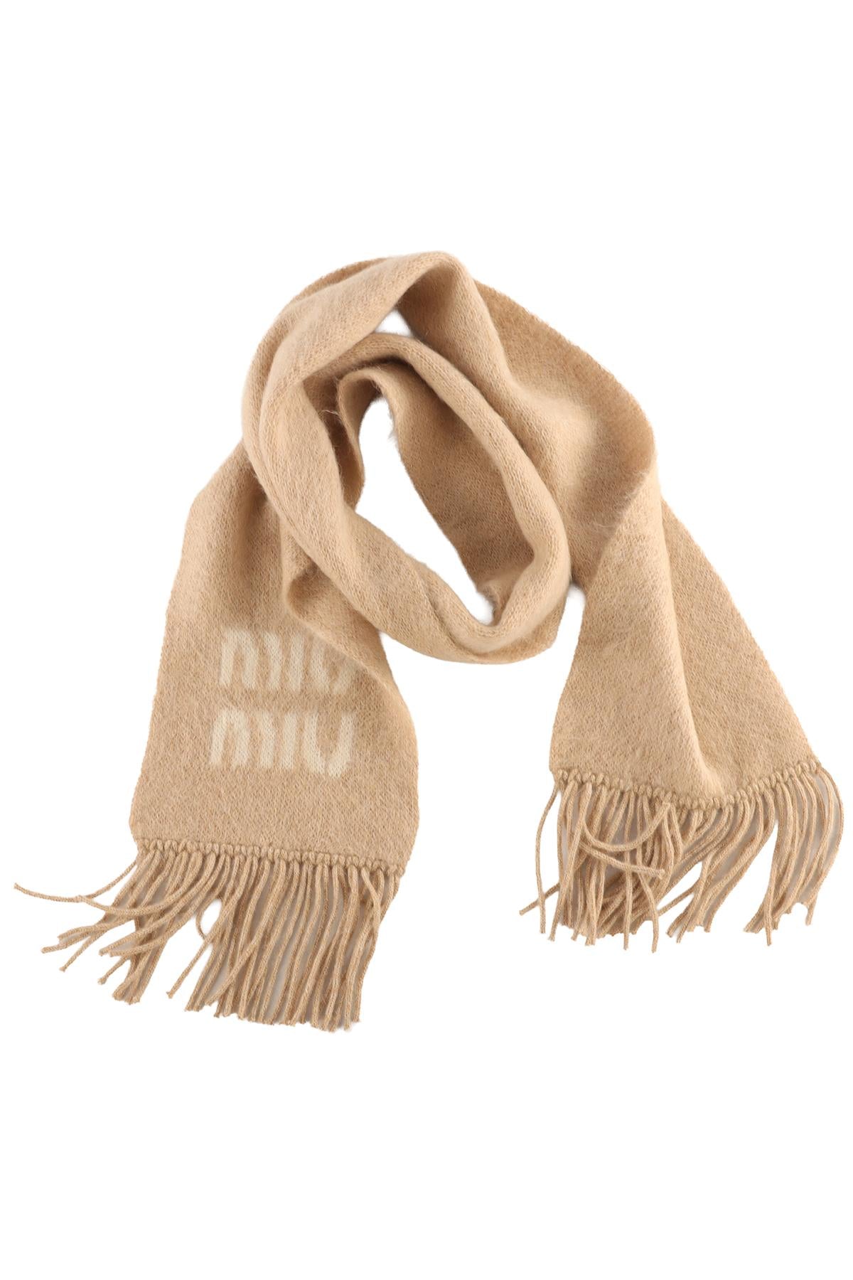 MIU MIU BEIGE MOHAIR SCARF
