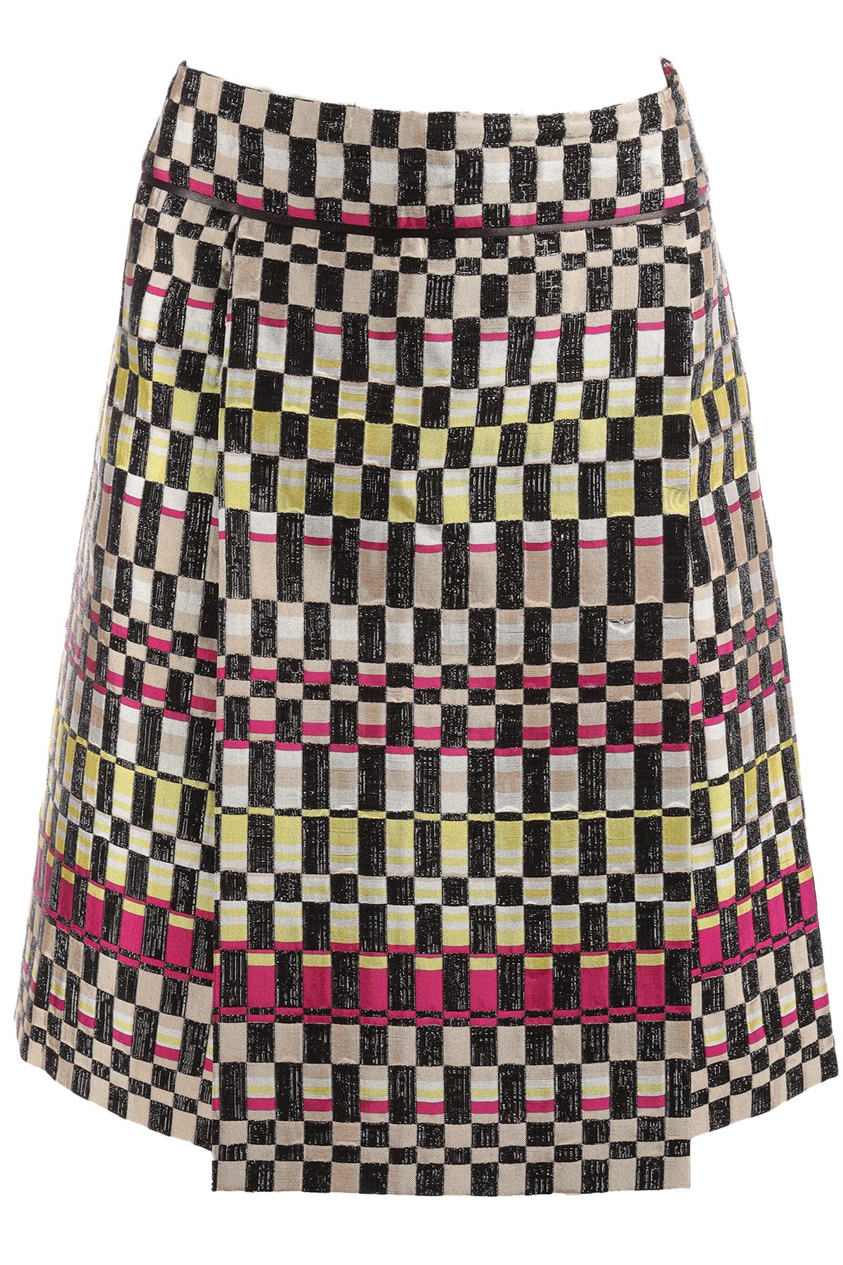 BOTTEGA VENETA MULTI SILK SKIRT IT 46 UK 14