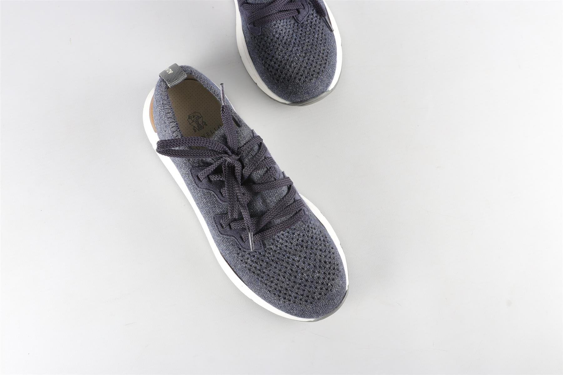BRUNELLO CUCINELLI NAVY KIDS BOYS SNEAKERS EU 35 UK 2.5 US 3.5
