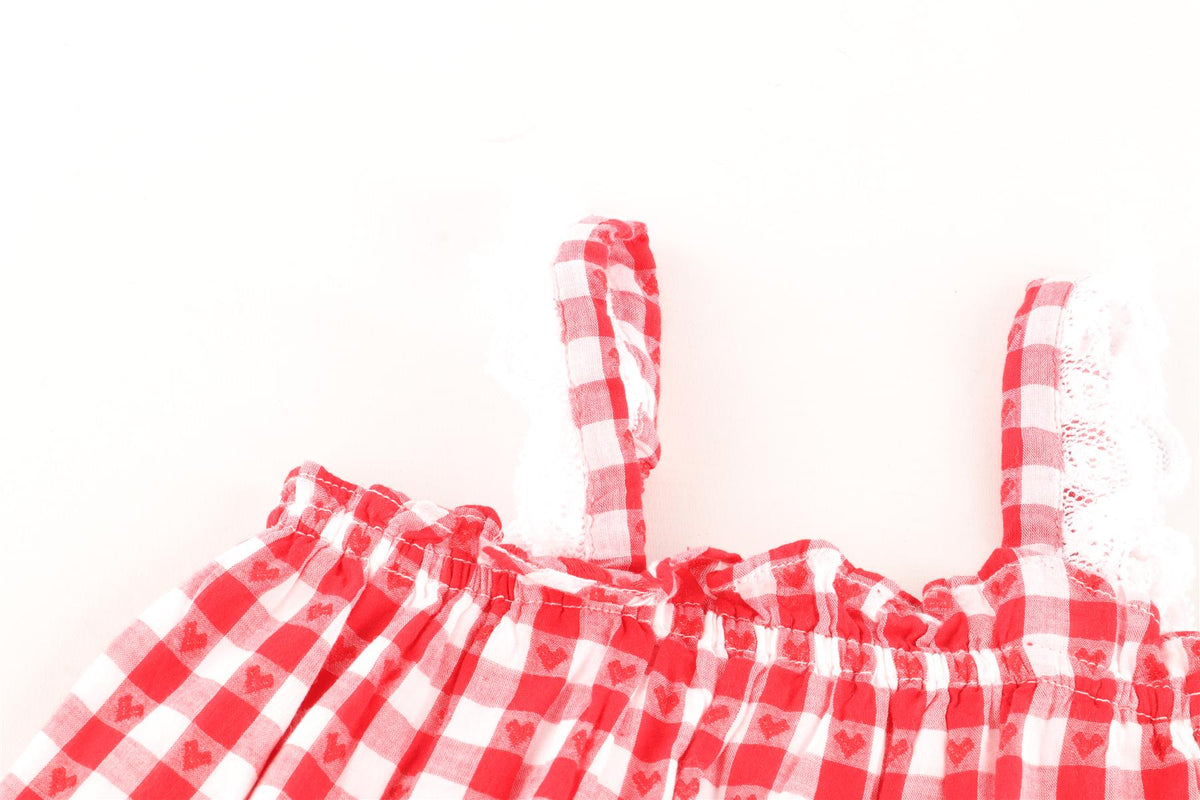 LOVESHACKFANCY RED KIDS GIRLS TOP 5-6 YEARS