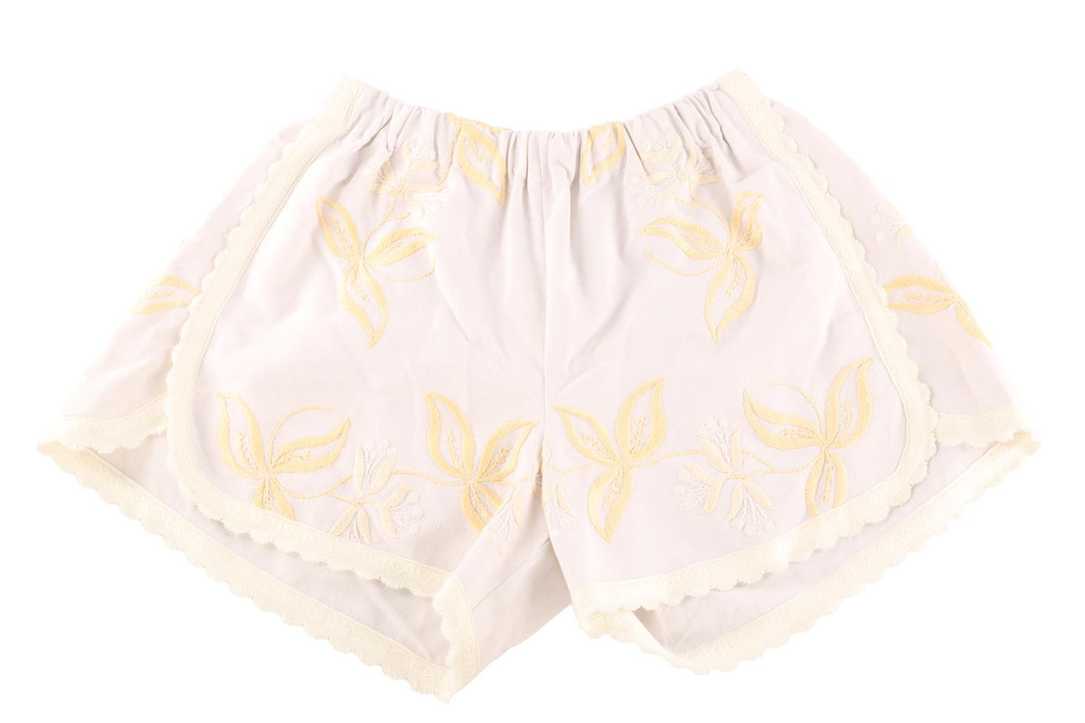 ORSINA WHITE COTTON SHORTS LARGE