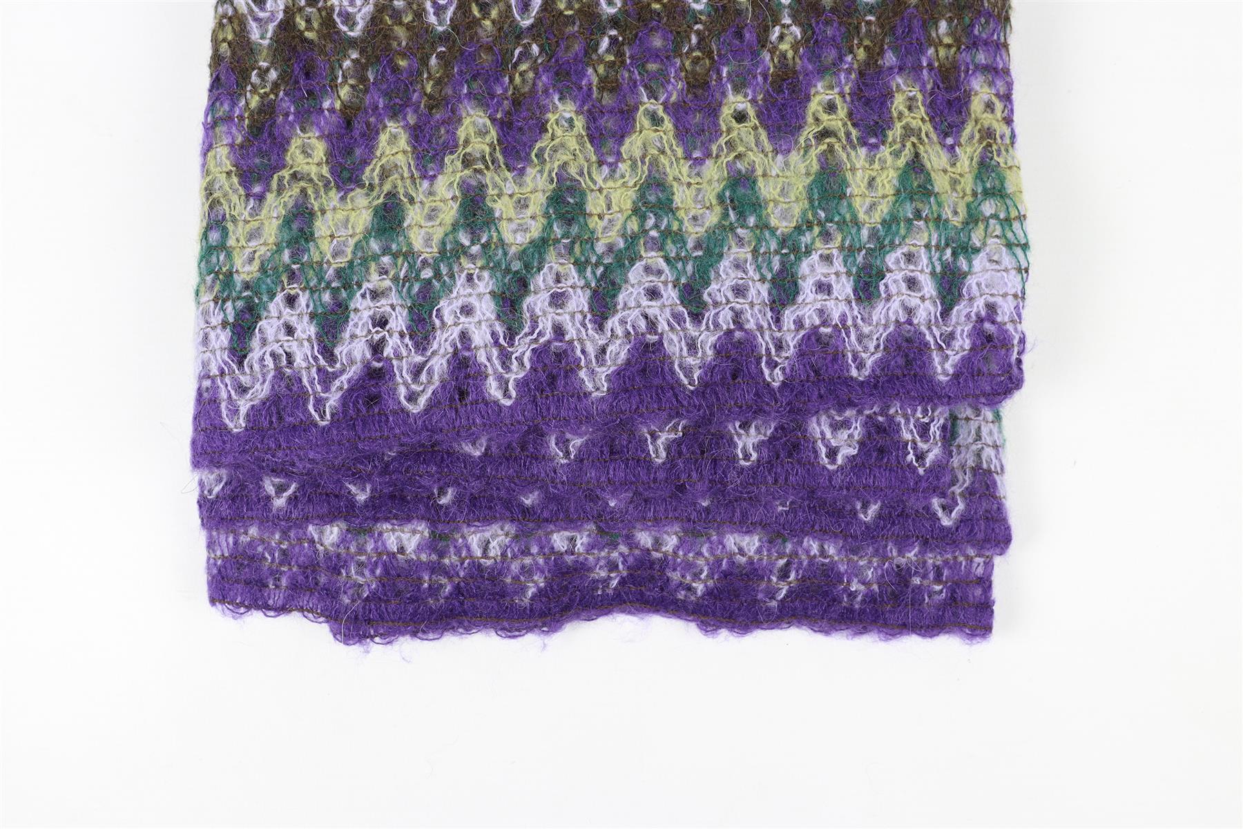 MISSONI PURPLE WOOL BLEND SCARF