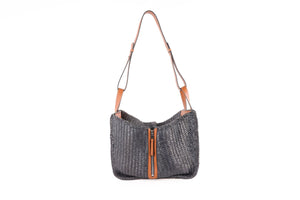 LOEWE NAVY HAMMOCK MEDIUM LEATHER TOTE BAG